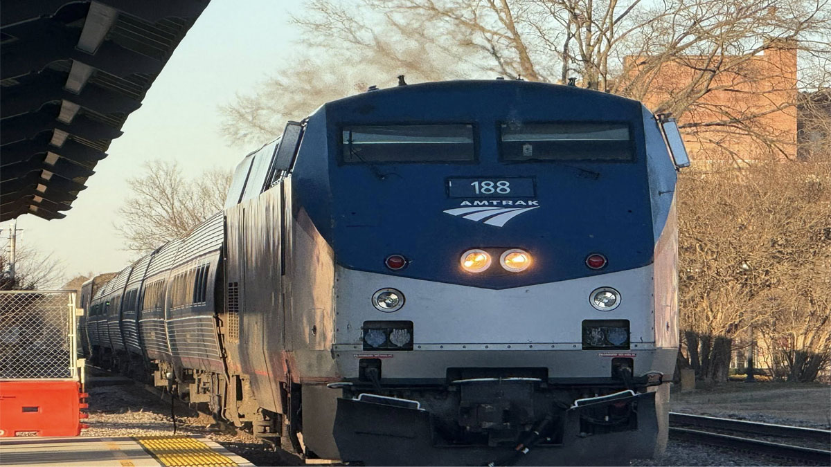 Engine of Amtrak train #188